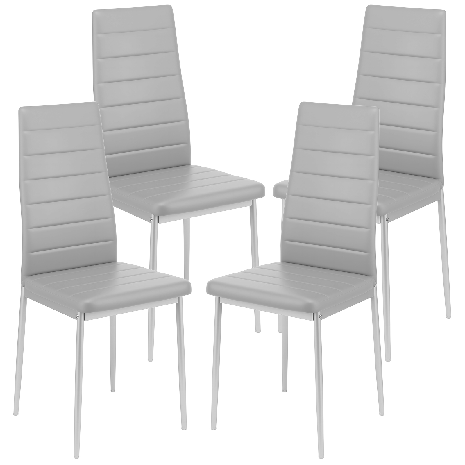 Black/White Dining Table , 4/6PCS Padded Chairs Home Kitchen Furniture Set HOT - Picture 22 of 26