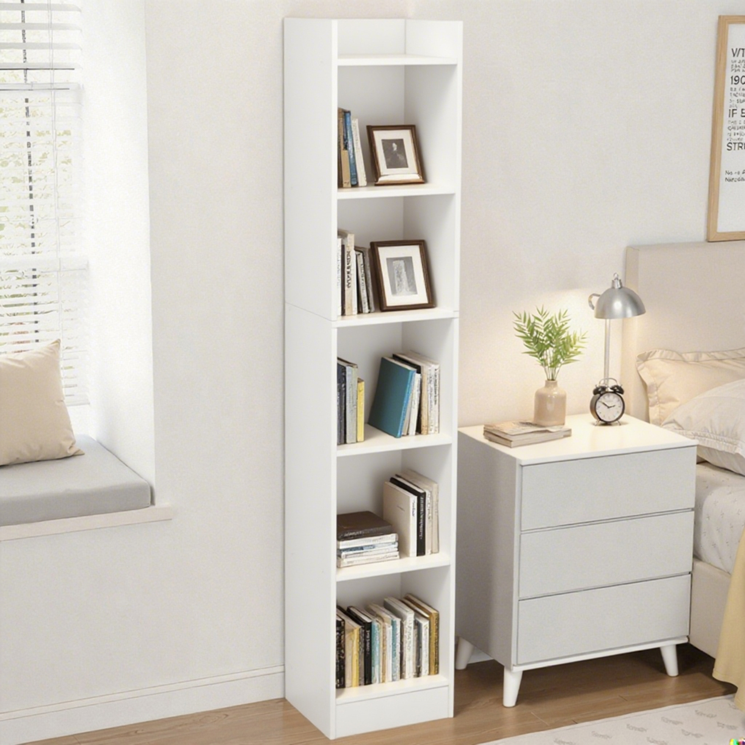 5Tier Cube Storage Unit Bookcase Wooden Storage Cabinets Book Shelf Display Unit